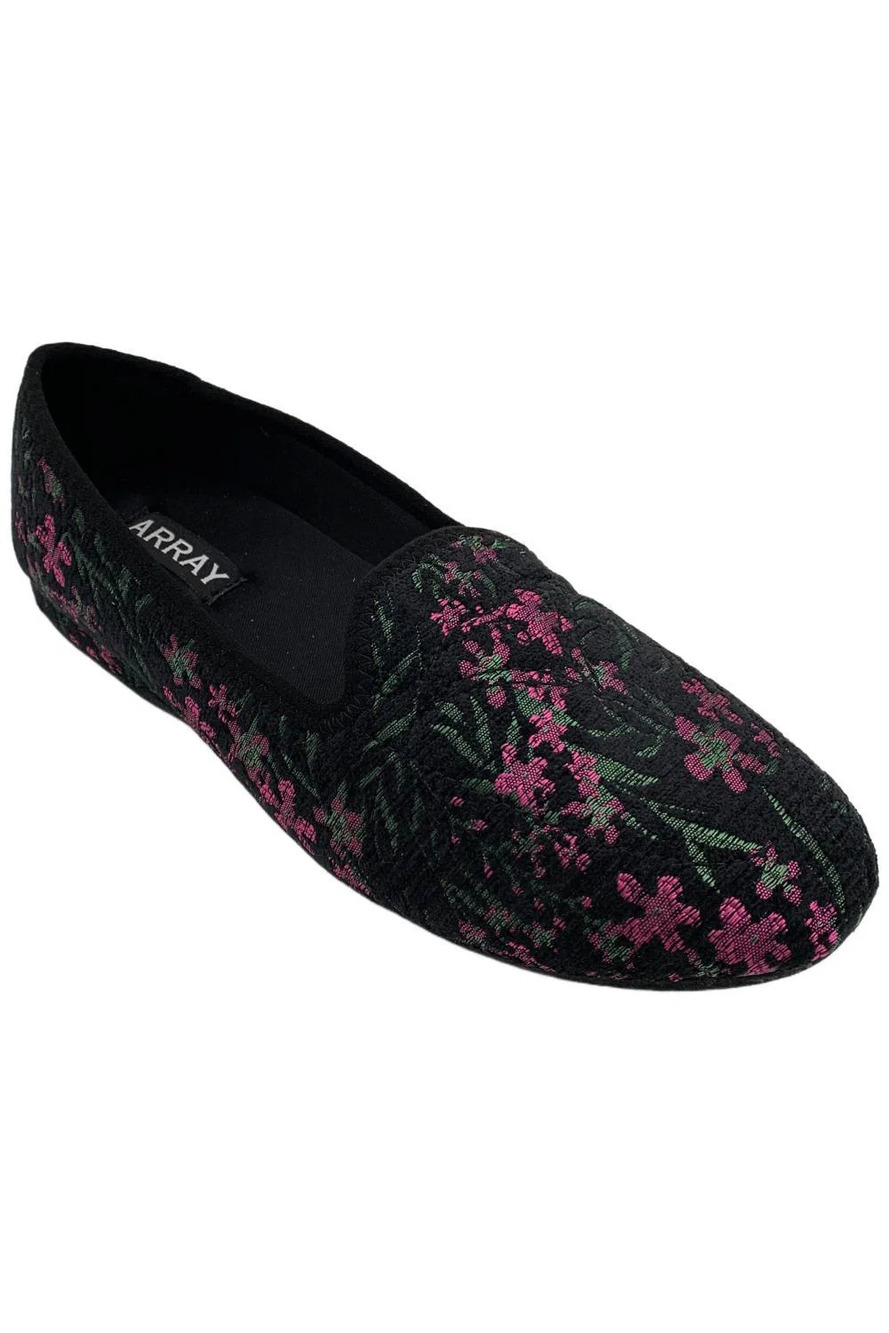 ARRAY Women's Mabel Flats Black/Pink/Floral - Medium